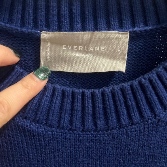 Everlane Boxy Cotton Sweater in blue - Picture 4 of 5